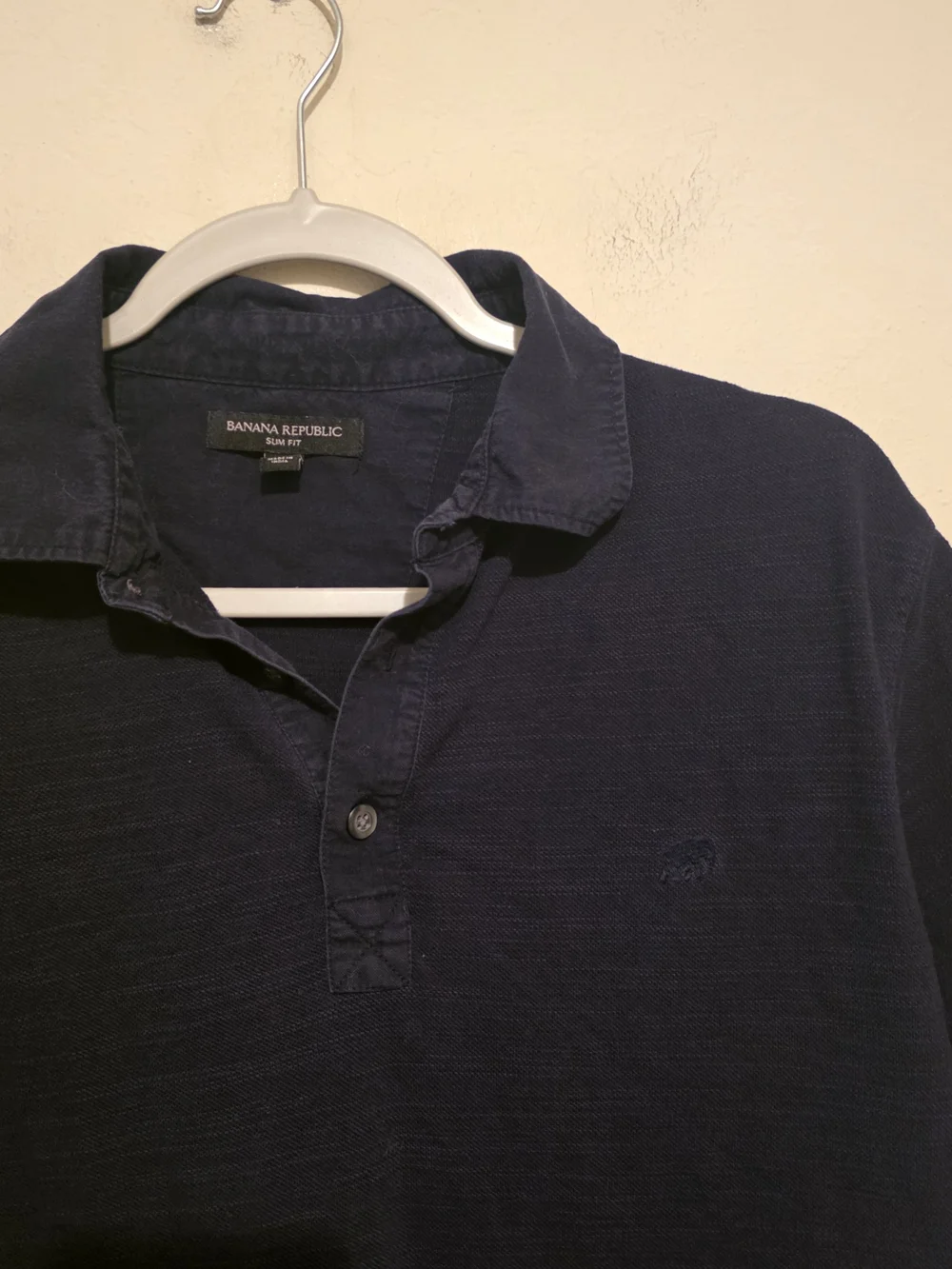 Banana Republic Men's Navy Blue Polo Shirt Size Large